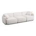 Travie White Sand Performance Corduroy Velvet Modular Sofa - Home And Beyond