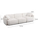 Travie White Sand Performance Corduroy Velvet Modular Sofa - Home And Beyond