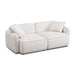 Travie White Sand Performance Corduroy Velvet Modular Loveseat - Home And Beyond