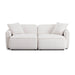 Travie White Sand Performance Corduroy Velvet Modular Loveseat - Home And Beyond