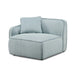 Travie Sea Blue Performance Corduroy Velvet LAF Corner Chair - Home And Beyond