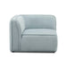 Travie Sea Blue Performance Corduroy Velvet Corner Chair - Home And Beyond