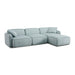 Travie Sea Blue Performance Corduroy Velvet 4-Piece Modular Sectional - Home And Beyond