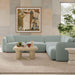 Travie Sea Blue Performance Corduroy Velvet Modular L-Sectional - Home And Beyond