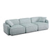 Travie Sea Blue Performance Corduroy Velvet Modular Sofa - Home And Beyond