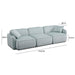 Travie Sea Blue Performance Corduroy Velvet Modular Sofa - Home And Beyond