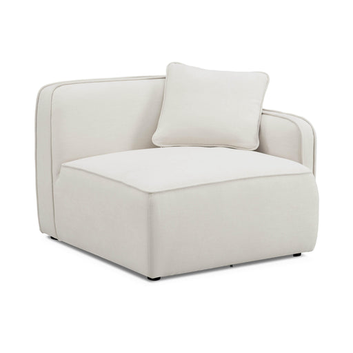 Travie Sand Upcycled Linen RAF Corner Chair - Home And Beyond