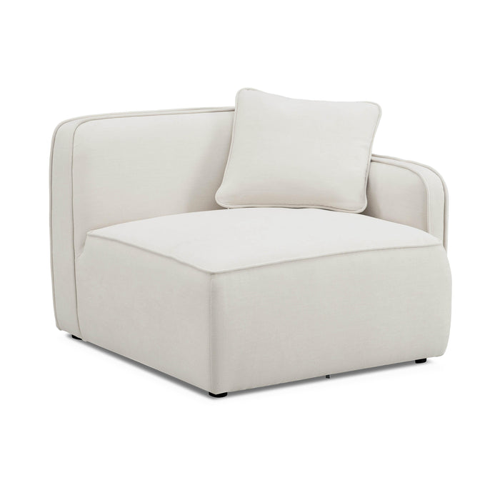 Travie Sand Upcycled Linen RAF Corner Chair - Home And Beyond