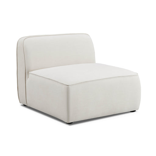 Travie Sand Upcycled Linen Armless Chair - Home And Beyond