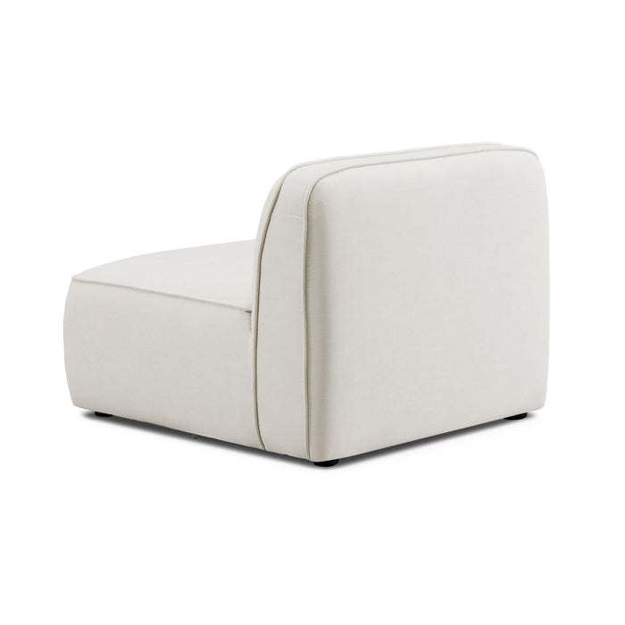 Travie Sand Upcycled Linen Armless Chair - Home And Beyond