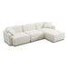 Travie Sand Upcycled Linen 4-Piece Modular Sectional - Home And Beyond