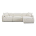 Travie Sand Upcycled Linen 4-Piece Modular Sectional - Home And Beyond