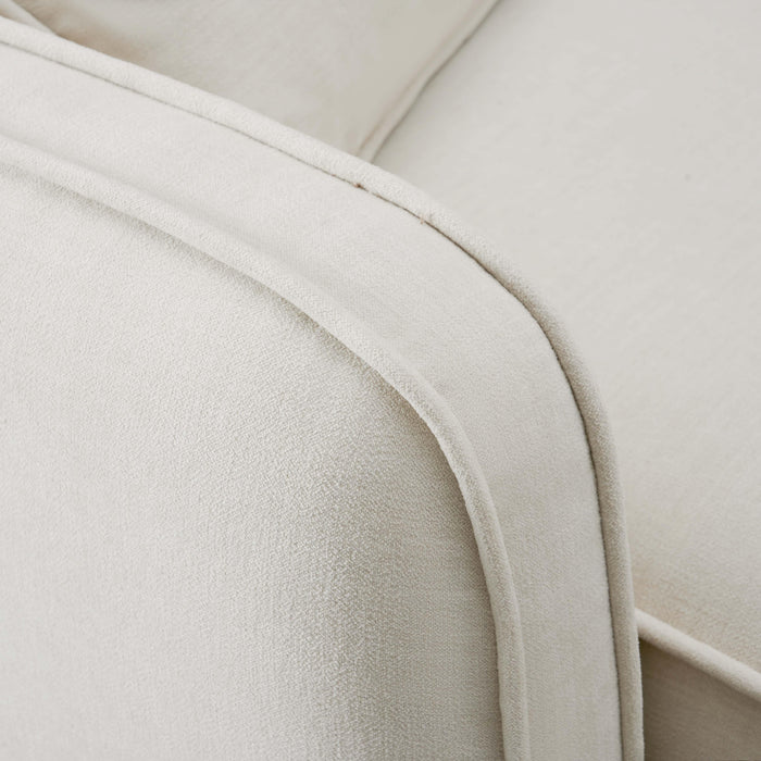 Travie Sand Upcycled Linen Modular L-Sectional - Home And Beyond