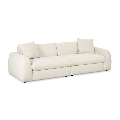 Kourtney 100" Cream Performance Faux Mohair Sofa - Home And Beyond