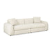 Kourtney 100" Cream Performance Faux Mohair Sofa - Home And Beyond