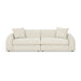 Kourtney 100" Cream Performance Faux Mohair Sofa - Home And Beyond