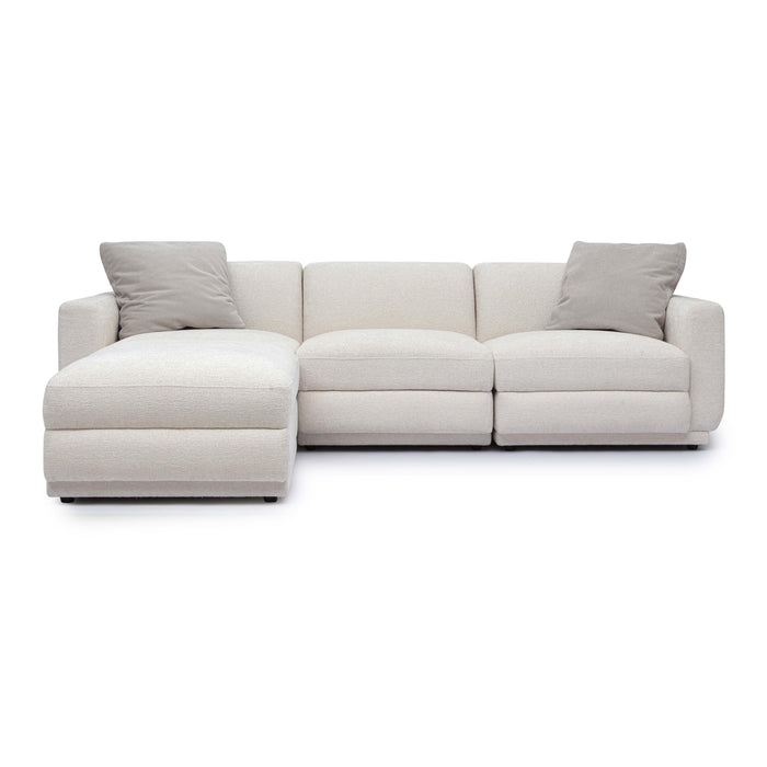 Perry 4-Piece Cream Performance Chenille Modular Sectional - Home And Beyond