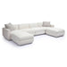 Perry 6-Piece Cream Performance Chenille Modular U-Sectional - Home And Beyond