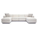 Perry 6-Piece Cream Performance Chenille Modular U-Sectional - Home And Beyond