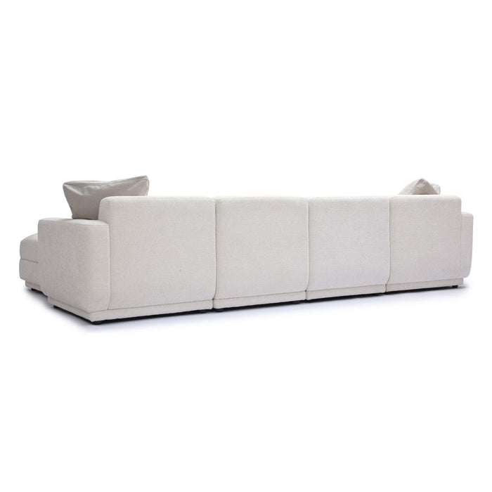 Perry 6-Piece Cream Performance Chenille Modular U-Sectional - Home And Beyond
