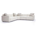 Perry 5-Piece Cream Performance Chenille Modular L-Sectional - Home And Beyond