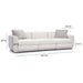 Perry 96" Cream Performance Chenille Modular Sofa - Home And Beyond