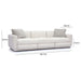 Perry 96" Cream Performance Chenille Modular Sofa - Home And Beyond