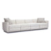 Perry 124" Cream Performance Chenille Modular Long Sofa - Home And Beyond