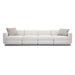 Perry 124" Cream Performance Chenille Modular Long Sofa - Home And Beyond