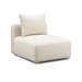 Hangover Cream Heavy Textured Fabric Modular Armless Chair - Home And Beyond