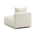 Hangover Cream Heavy Textured Fabric Modular Armless Chair - Home And Beyond