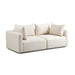 Hangover Cream Heavy Textured Fabric Loveseat - Home And Beyond