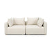 Hangover Cream Heavy Textured Fabric Loveseat - Home And Beyond