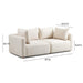 Hangover Cream Heavy Textured Fabric Loveseat - Home And Beyond