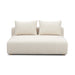 Hangover Cream Heavy Textured Fabric Modular Loveseat - Home And Beyond