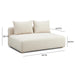 Hangover Cream Heavy Textured Fabric Modular Loveseat - Home And Beyond