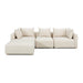 Hangover Cream Heavy Textured Fabric 4-Piece Modular Sectional - Home And Beyond