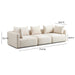 Hangover Cream Heavy Textured Fabric Sofa - Home And Beyond