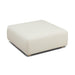 Hangover Cream Heavy Textured Fabric Ottoman - Home And Beyond