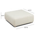 Hangover Cream Heavy Textured Fabric Ottoman - Home And Beyond