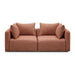 Hangover Sedona Red Textured Fabric Loveseat - Home And Beyond