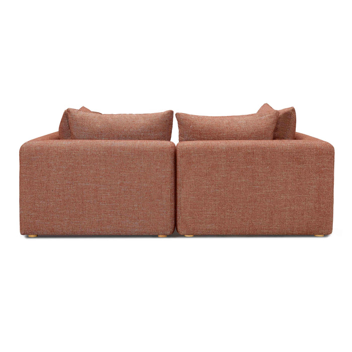 Hangover Sedona Red Textured Fabric Loveseat - Home And Beyond