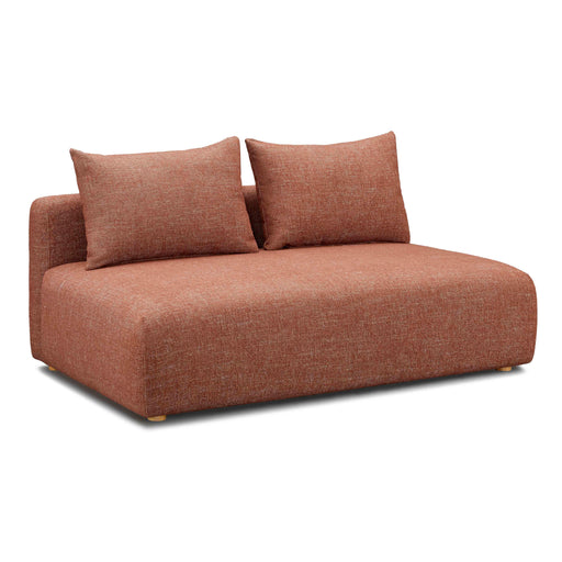 Hangover Sedona Red Textured Fabric Modular Loveseat - Home And Beyond