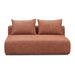 Hangover Sedona Red Textured Fabric Modular Loveseat - Home And Beyond