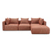 Hangover Sedona Red Textured Fabric 4-Piece Modular Sectional - Home And Beyond