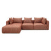 Hangover Sedona Red Textured Fabric 4-Piece Modular Sectional - Home And Beyond