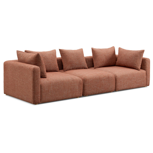 Hangover Sedona Red Textured Fabric Sofa - Home And Beyond