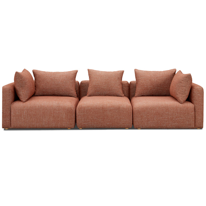 Hangover Sedona Red Textured Fabric Sofa - Home And Beyond