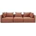Hangover Sedona Red Textured Fabric Sofa - Home And Beyond