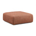 Hangover Sedona Red Textured Fabric Ottoman - Home And Beyond